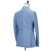 Tuxedos Men's Suits 3ピースサイドスリットスリットエドラペルマン衣類ビジネスフォーマルウェディンググルームウエディングドレスウェアblazervestpants240416
