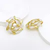 Dubai smycken set för kvinnor lyxig design 18k guldpläterad brasilial trending halsband örhänge armband ring bröllop fest gåva 240402
