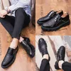 Casual Schuhe Männer Leder Mode Soft Business Pailletten Designer Sneakers Komfort Mann schwarz flach hommes Chaussure