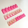 False Nails 24pcs/Box Gold lamiera Goltter Unghia riutilizzabile in stile francese FINUCIO POSSA POPER FINE PRESSI