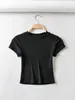 T-shirt a maniche corte per camicie da donna per donne top slim ed elastico estate sexy elastica