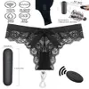 Slips Spitzenunterwäsche drahtloser Fernbedienungsvibrator Masturbator Mächtige Strumpf Sexspielzeug für Frauen Klitoris Stimulation Invisible Vibratoren