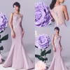 2024 Nowe sukienki wieczorowe bez rękawów koronkowe aplikacje balowe guziki guziki pojemnik na syrenę specjalną okazję sukienka
