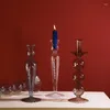 Ljusstakare Blomma Vase för bordsdekoration vardagsrum Dekorativa rosblommor Arrangemang Desktop Glass
