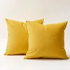 Couvercle en velours d'oreiller jaune vif doux 45x45 Case pour le salon de décoration intérieure moderne