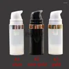 Förvaringsflaskor 100 st 10 ml tomma luftlös lotion grädde pump flaskor hudvård personliga resebehållare F3929
