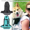 Hondendrager Puppy Carrier Bag Reflecterende ademende rugzak voor Corgi Bulldog Grote honden Verstelbare buitenwandeling Dogreistas L49