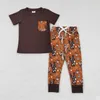 Kledingsets groothandel babyjongen korte mouwen slaapkleding westerse rodeo shirt kinderen kinderen kinderbroek broek broek peuter pyjama's outfit