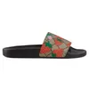 Designers chinelos homens homens lâminas florais femininas apartamentos de plataforma sandálias de borracha de brocade Bottoms Flip Flip Flips Beach Shoes causais Soves Sliders Tamanho 35-46