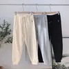 Damesbroek 2024 Autumn Winter Solid Color Fashion Elastic Taille Sweatpants Women High Street Drawring Pockets Dikke Warm Haren Pant