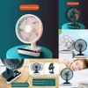 Mini USB Portable Electric Fan Smart laddningsbar 4 växel justerbar tyst luftkylare för kontorshushållsresor