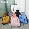 ショッピングバッグAlsey Miyake Pleated Travelbag Korean Fashion Shourdener Handbag Plusサイズのトートシンプルな女性