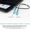 3.5mm Audio Splitter Cable for Computer Jack 3.5mm 1 Male to 2 Female Mic Y Splitter AUX Cable Headset Splitter Adapter