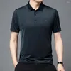 Polos pour hommes Polo-shirt adapté à la peau douce Summer Men de vêtements pour hommes décontracté à demi-manche confortable Courtette courte W5605