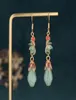 Dangle Chandelier National Trend Chinese Style Earrings Cheongsam Ancient GoldPlated Enamel Painted Magnolia Retro EarringsDang1542788