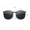 Sunglasses Arrival Polarized Flip-up Clips For Myopia Glasses Retro Big Size Square Al-Mg Glass Clip-on Sunglass Clip C3167