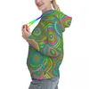 Women's Hoodies Colorful Circles Loose Couple Retro 60s Street Style Hoodie Winter Y2k Cute Pattern Hooded Sweatshirts 2XL