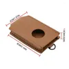 Storage Bags Personal Safety Alarm Protector PU Leather Brown Keychain Lightweight Hangable Portable Accessory For Running Walking Dogs