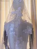 Wedding Hair Jewelry Appliques Wedding Veil 3D Flowers Pearls Bridal Veils Chapel Length Elegant beaded Bride Veils Wedding Accessories
