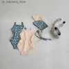 Одноказки Milancel 2024 New Baby One Piece Swimsuit с шляпой для малышей девушки из пунктирной подвесной ванная комната Summer Beach Clothing Q240418