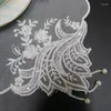 Table Cloth Beads Flower White Embroidery Cover Kitchen Christmas Wedding Dining Tablecloth Decoration And Accessories