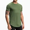 Lu Outdoor Men Sports T Shirt Solidny kolor krótkie rękawie oddychające potrójne koszule kulturystyczne