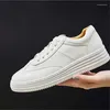 Fitness Shoes Platform Leather White Women's Elevator Lace-up Breathable Casual Korean-Style Sports Women