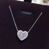 2024 Choucong Brand Heart Pendant Luxury Jewelry 925 Sterling Silver Princess Cut White Topaz Cz Diamond Gemstones Party Women Beach Engagement Clavicle Necklace