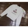 Kadın Hoodies Sweatshirts Womenswear Isabel Marants Fransız Sonbahar 23 Yeni Mektup Akın Baskı Üçgen Boyun Sweatshirt Sıradan Lon Dhuvi