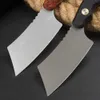 1PCS Nouveau couteau de cuisine de haute qualité D2 Wash / Titanium revêtu de Titanium Blade G10 / Handwood Handle Outdoor Camping Randonnée Couteaux à lame fixe avec gaine en cuir