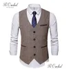 Men'S Vests Vintage Mens Vest Formal Waistcoat For Men Fashion Casual Business Groomsmen Wedding Colete Drop Delivery Apparel Clothing Dhczt