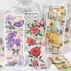 Gift Wrap 10 Sheet Per Pack Retro PET Plant Flowers Creative Handbook Diary Material Decorative Stickers 8 Choices