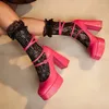 Kleding schoenen dieproze platform Mary Jane pompen dikke hakken vierkant teen strappy zoete vrouwen sexy feestmode rubber