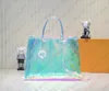 Najwyższej jakości designerka torba laserowa torebki torebki zakupowe Portfel luksusowy podróż Christopers plecak Neverfulls Pvc Shopper Beach Bag na torebce