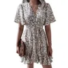 Spring/Summer New 2024 Women's Printed Chiffon Sexy Dress For Women