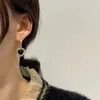 Boucles d'oreilles en pente Hook de cœur vintage pour les femmes de luxe en résine noire en résine de gigue d'oreille en gros 2024 bijoux classiques de charme classique