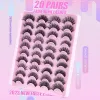 20 paires 3D fausses cils de vison les cils naturels de cils naturels