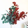 Decorative Flowers 80g Preserved Eucalyptus Leaves Bouquet Wedding Bride Decoration Dried Flower Apple Leaf For Boho Living Home Po Props