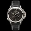 Panerai Luminor orologio peinahai titanio doppio fuso orario manuale dinamico manuale da uomo meccanico pam00311 orologio di lusso rrnv