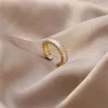 Кластерные кольца 925 Стерлинговое серебряное косое кольцо циркона для женщин для женщин Корейский темперамент Элегантный простой регулируемый подарки из мелких ювелирных изделий