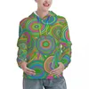 Hoodies voor dames kleurrijke cirkels losse paar retro 60s Street Style hoodie winter y2k schattig patroon capuchon sweatshirts 2xl