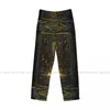 Men's Sleepwear Ancient Book With Glowing Magic Spells And Runes Mens Pajamas Pyjamas Pants Lounge Sleep Bottoms