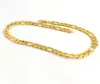 Stamped 24 K Solid Yellow Gold Figaro Chain Link Necklace 12mm Mens RealCarat Gold filled Birthday Christmas Gift7921852