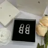 Schmuck BB Ohrring Internet Promi Nischendesign Feel Feur Diamond Double B Buchstaben Ohrringe Licht Luxus modisches Gefühl Promi Ohrringe 8OB6