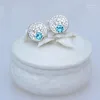 Orecchini per borchie ER-00551 Oreni di cristallo della moda coreana regalo di compleanno per donne 2024 articoli di lusso con
