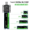 USB3.1 Zewnętrzna obudowa SSD Gen2 10 Gb / s Play NVME M.2 PCIE M KLUCZ BM Mobile Hard Disk Extree Pudełka Przekształć skrzynkę Konwertuj