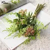 장식 꽃 가을 인공 라일락 과일 녹색 식물 가짜 딸기 플라스틱 크리스마스 홈 야외 장식