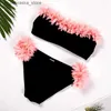 One-Pieces Mermaid swimsuit bikini sexy swimsuit set girl pendant sequin beach suit 2PCS baby clothing 5-12 years Q240418