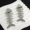 Charms 29x75mm Crystal Bone Fish For Earrings Bracelet Making Accessories Pendants Of Necklace Diy Jewelry