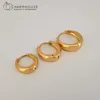 Boucles d'oreilles en peluche jaune plaqué rond plaqué pour les femmes en acier inoxydable 14/15 / 17 mm manchette Brincos Femme Accessoires de bijoux tendance